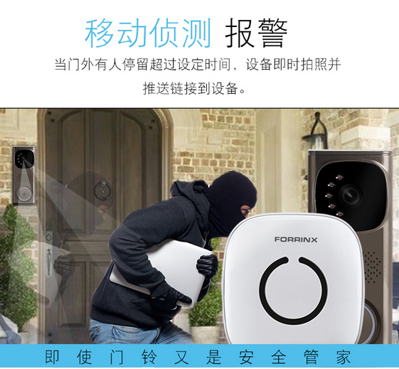 富盈星智能防盗门铃 随时随地查看来访者